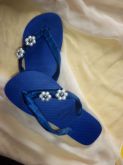 Chinelo decorado azul